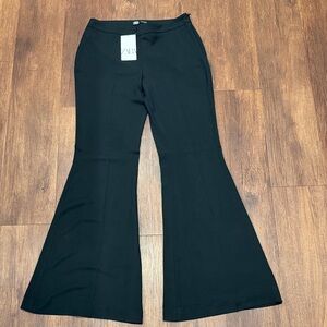 Zara Elegant Black Flare Trousers